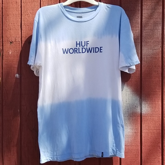 HUF Other - Huf Worldwide Blue Ombre Tie Dye Shirt